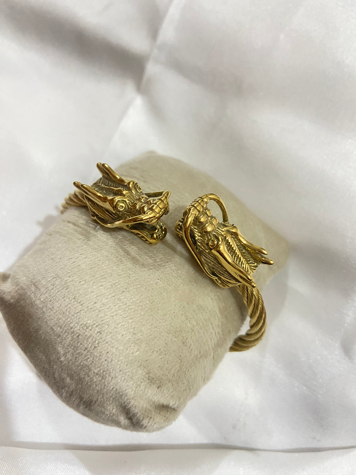 Imperial Twin Dragon Open Bangle