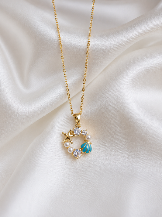 Ocean Treasure Wreath Pendant Necklace