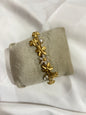 Floral Crystal Garden Bangle Bracelet