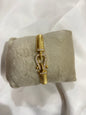 Crystal Buckle Ribbed Bangle