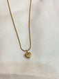 Sparkling Heart Crystal Pendant Necklace