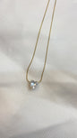 Heart Solitaire Crystal Pendant Necklace