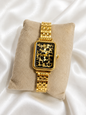 Animal print 18k Gold plated hand watch