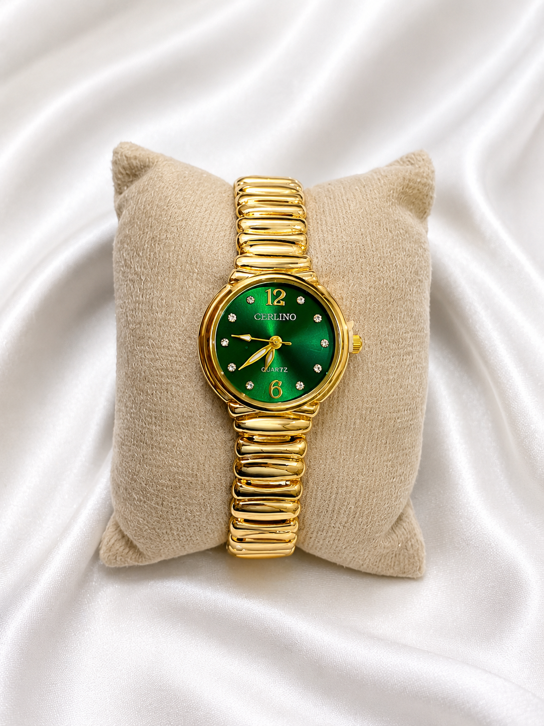 Emerald Green 18K Gold plated Watch