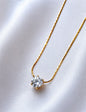 Single diamond necklace